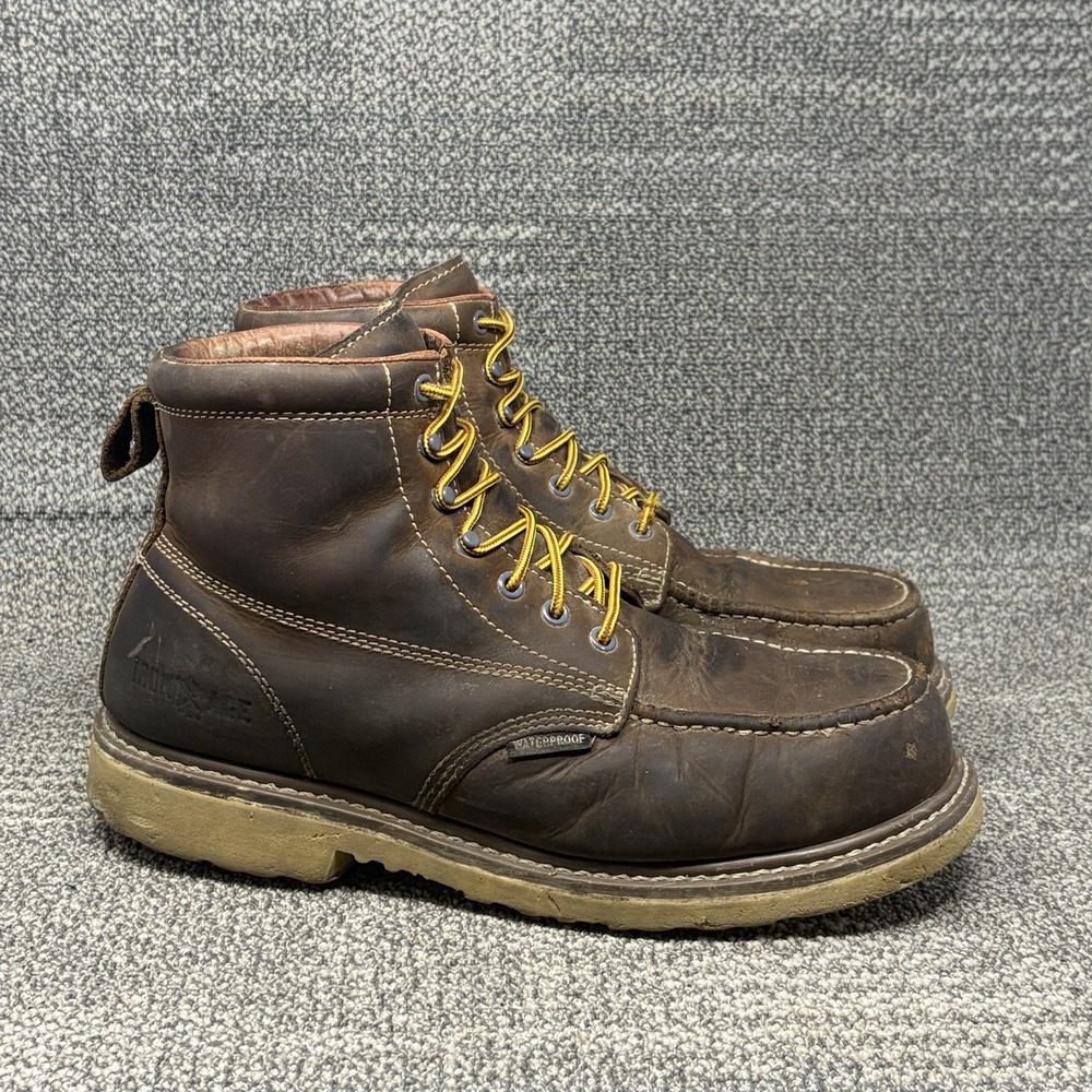Iron Age Solidifier Men's Approx Size 12 Brown Waterproof EH Moc Toe Work Boots